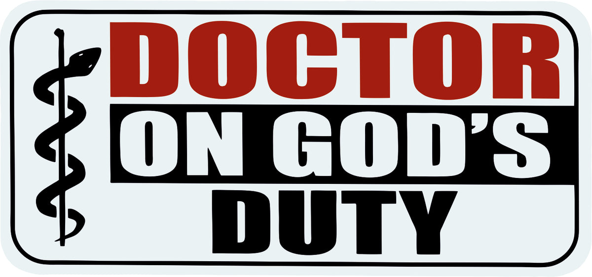 DOCTOR ON GODS  DUITY STICKER