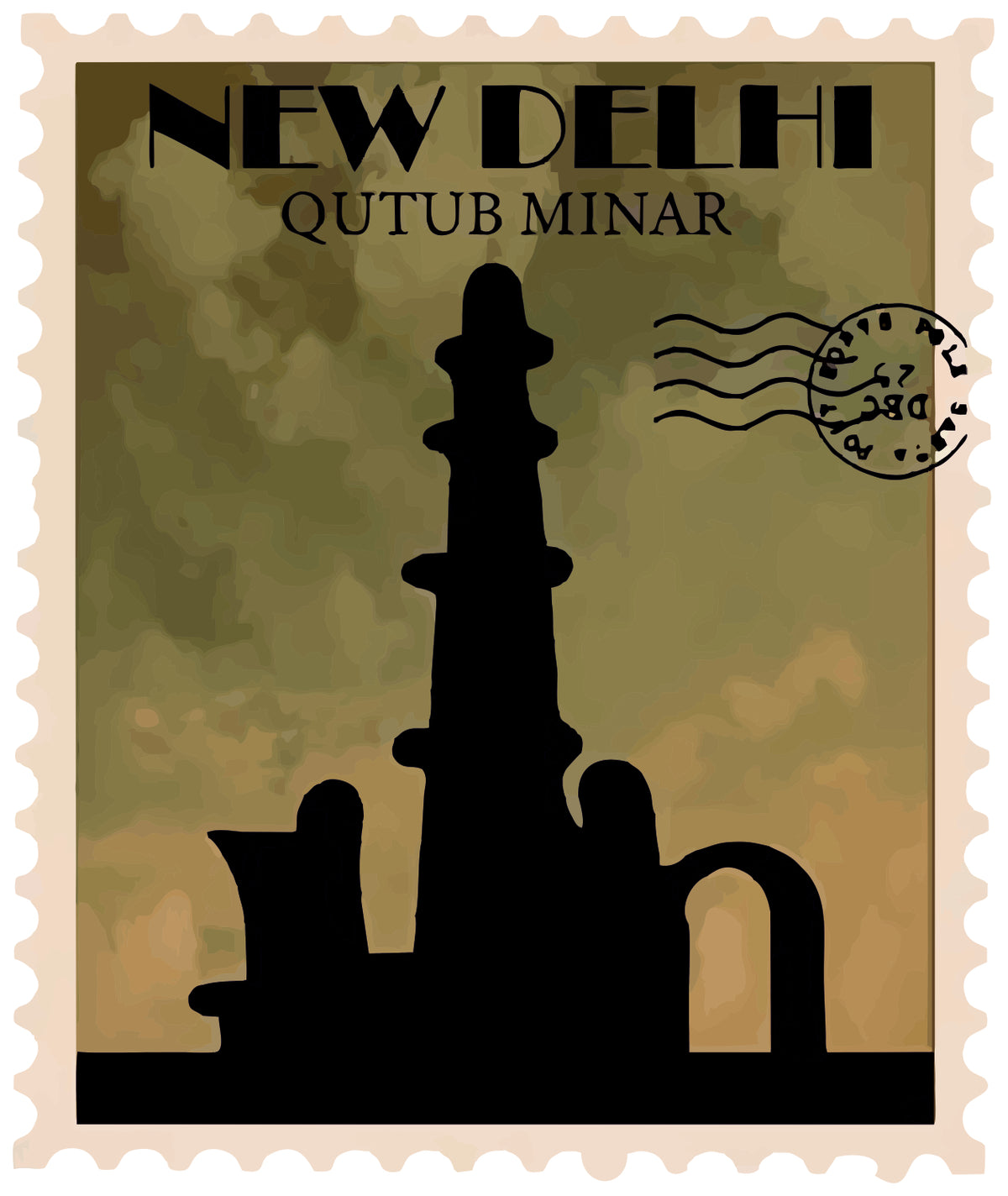 NEW DELHI QUTUB MINAR STICKER