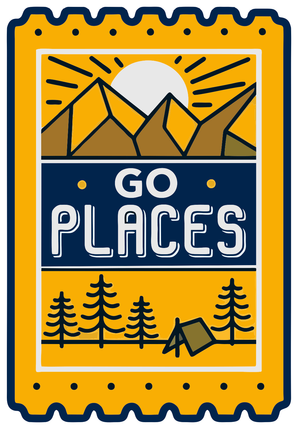 Go Places Sticker