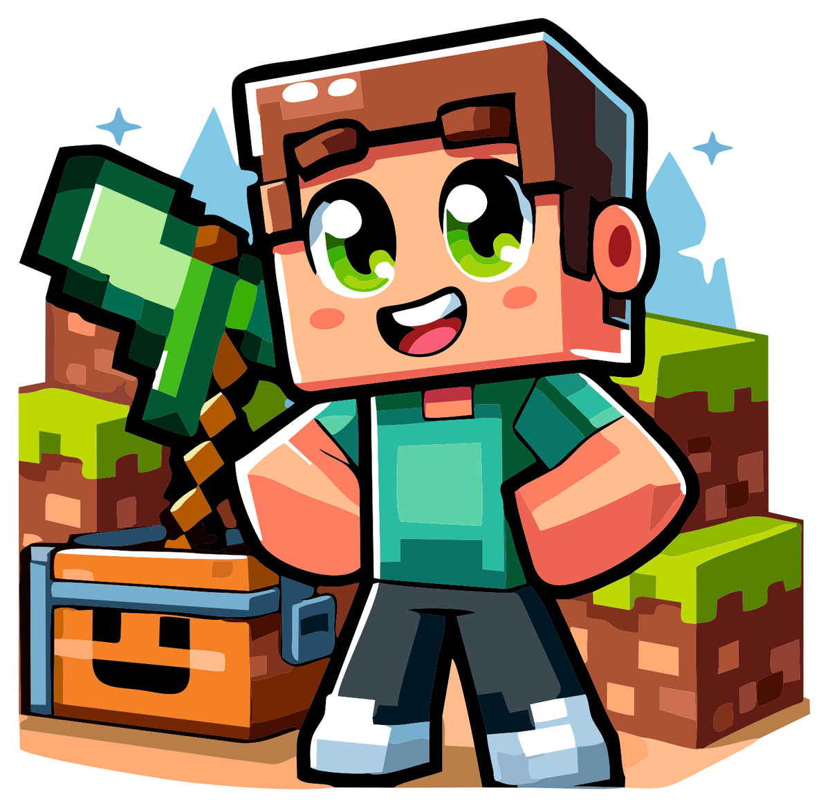 BLOCKY STEVE STICKER