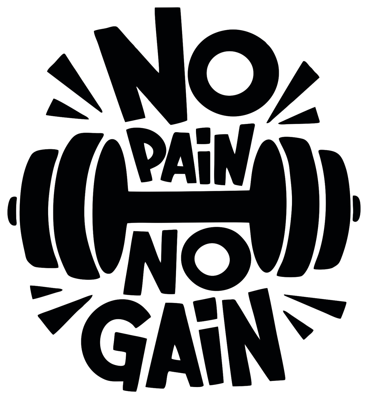 No Pain No Gain Sticker