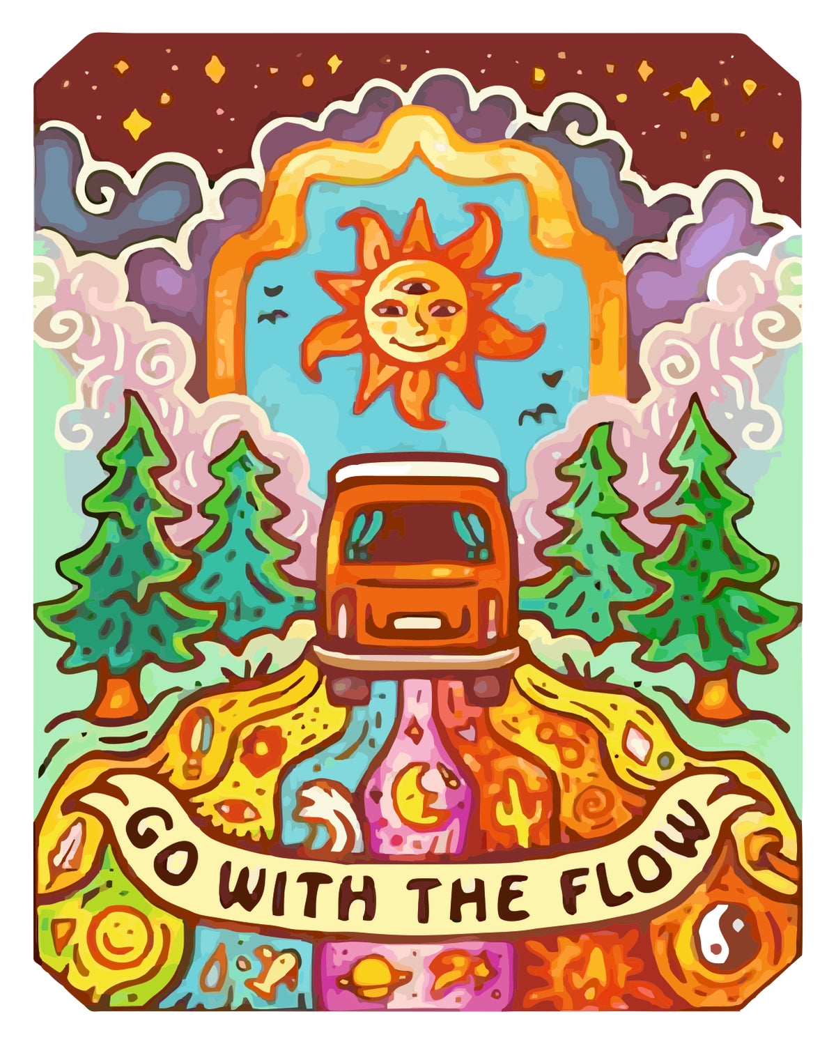 Go With The Flow Sticker