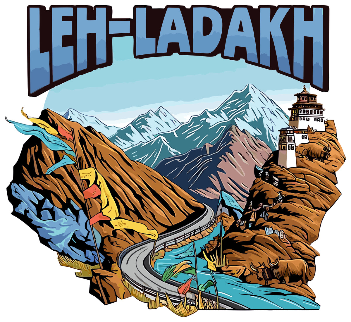 Leh Ladakh Sticker