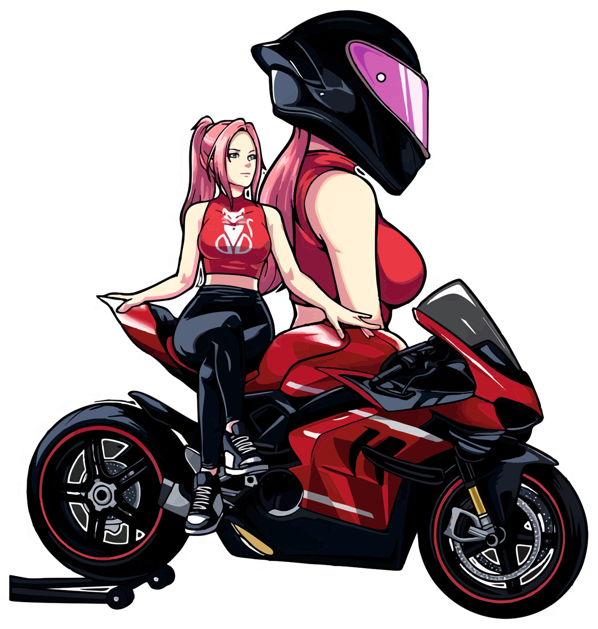 Girl Bike Sticker