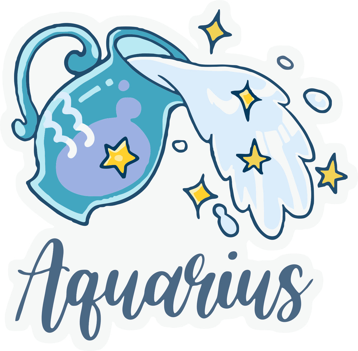 aquarious energy sticker