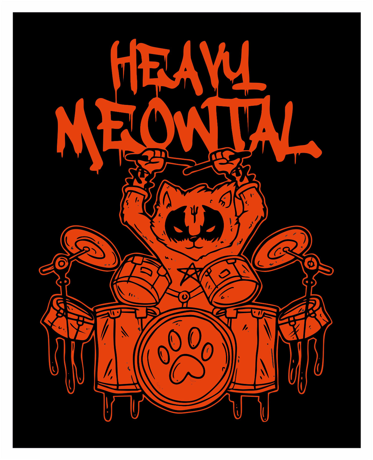 HEAVY MEOWTAL STICKER