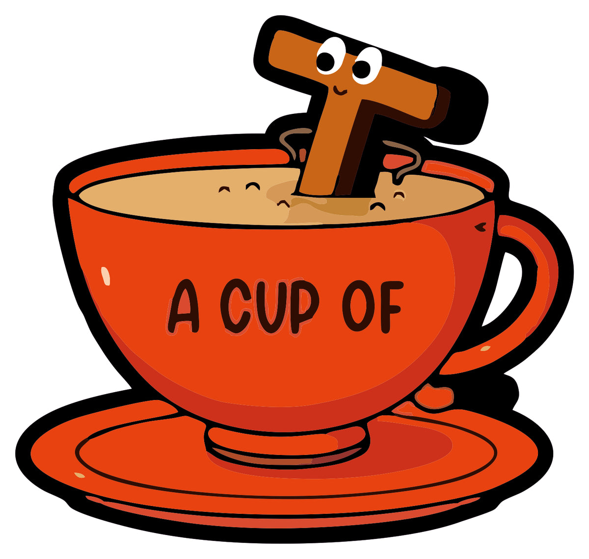 A CUP OF T STICKER