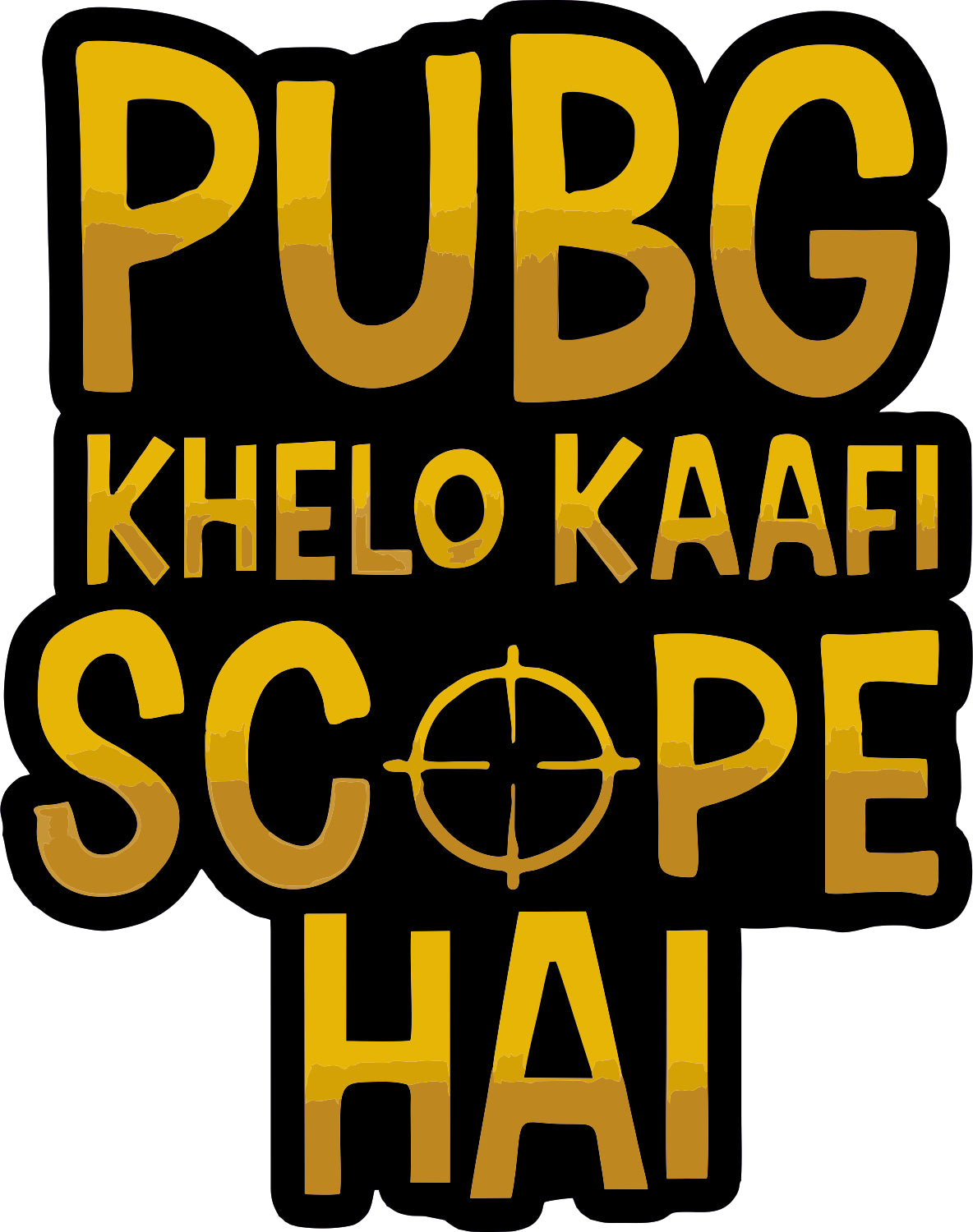 PUBG KHELO KAFHI SCOPE H STICKER