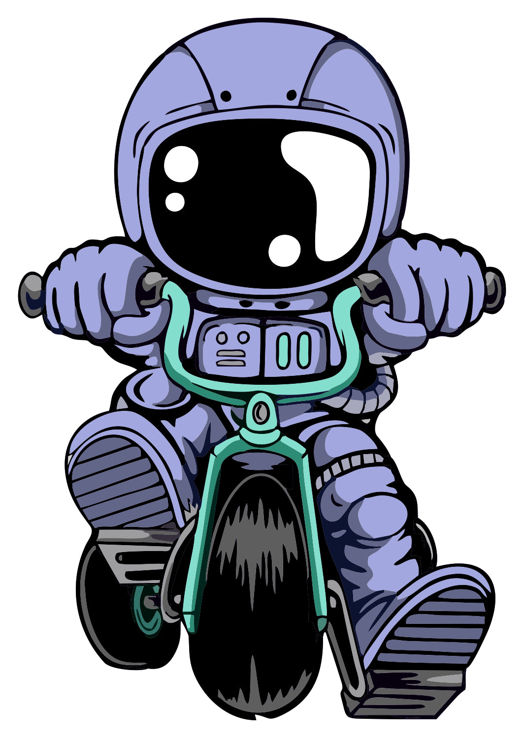 ASTRONAUT BIKE STICKER