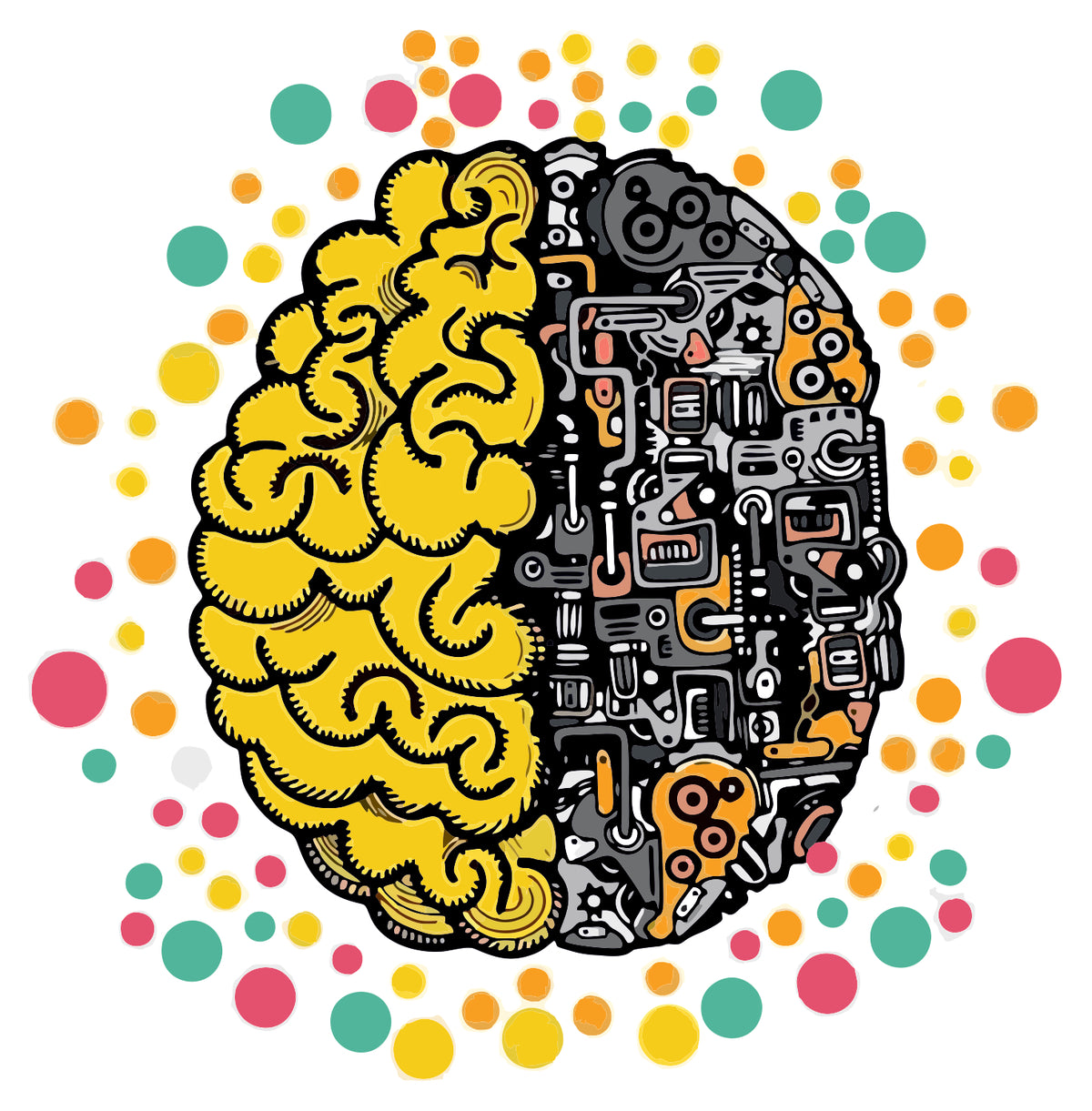 Mechanical Brain Sticker