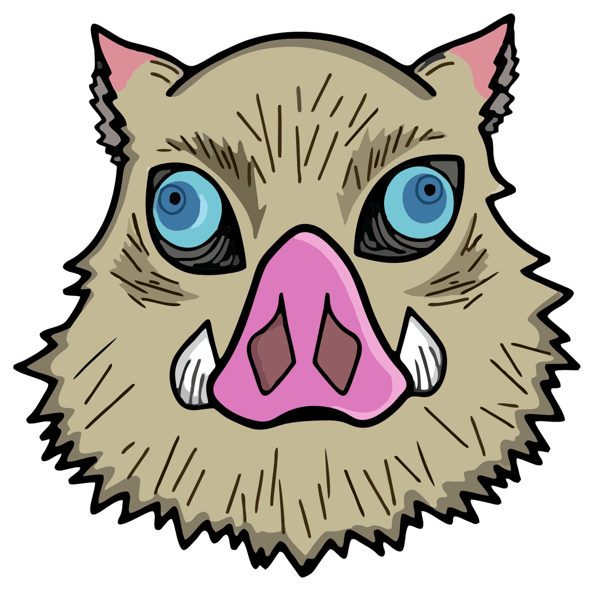 Inosuke Boar Hat Sticker