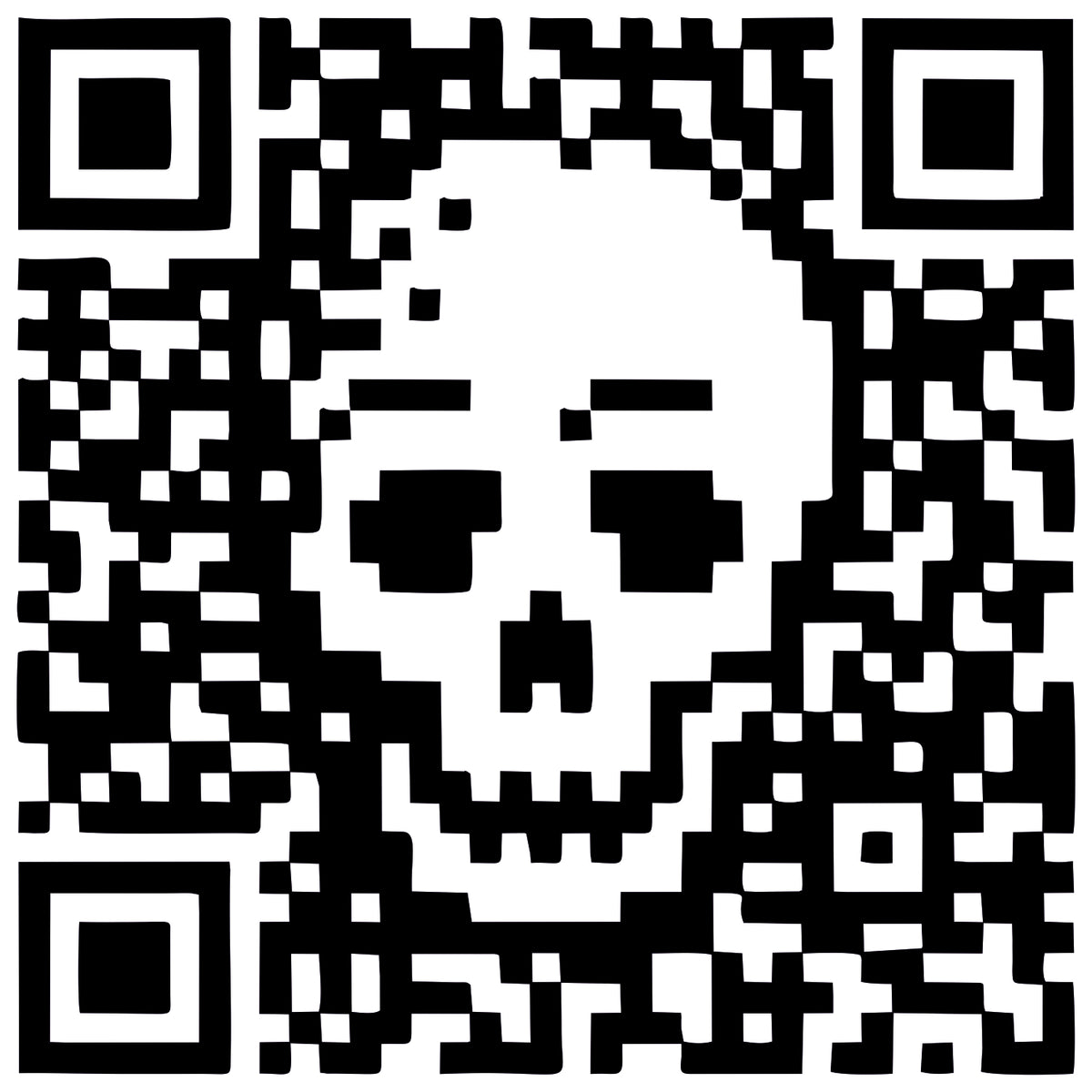Skull Barcode Sticker