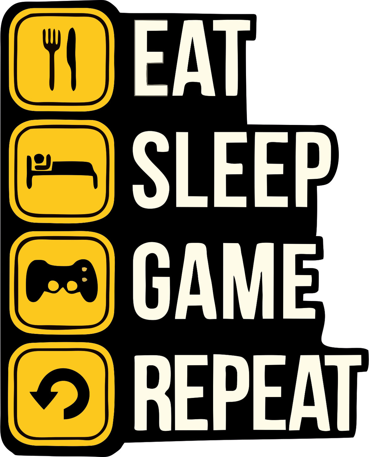 Eat Sleep Game V2 Sticker