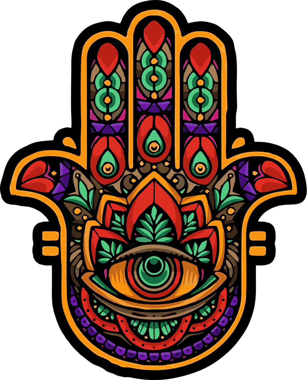 Hamsa Hand Symbol Sticker