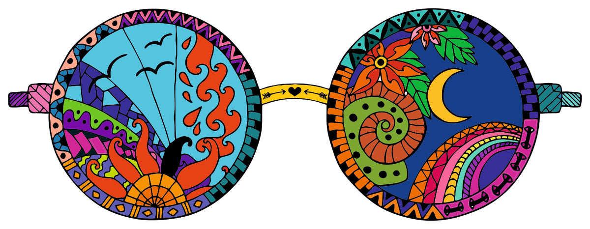 psychedelic glasses  sticker