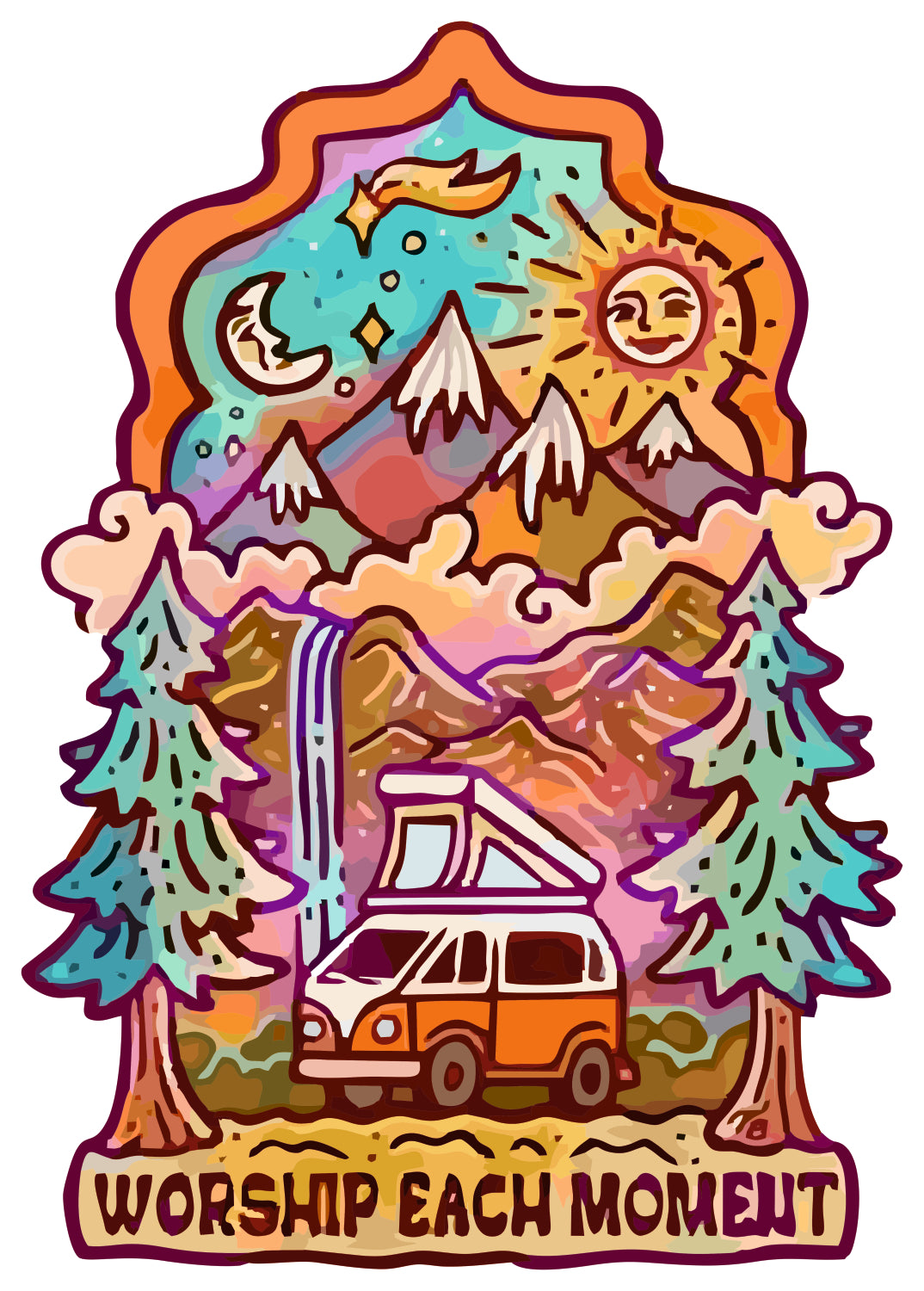 worship each movement sticker