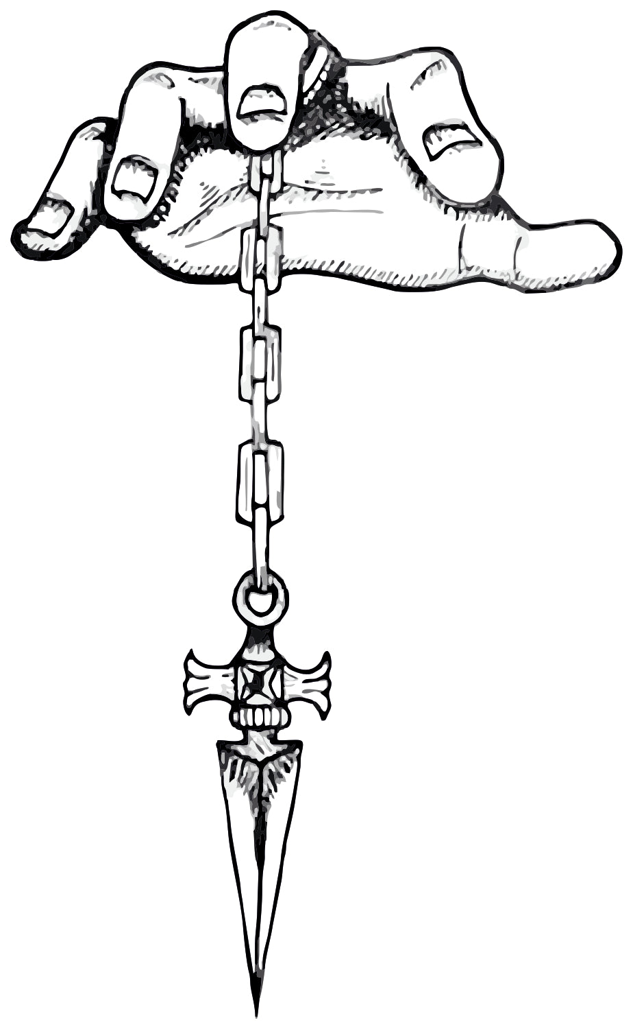 Hand With Knife Sticker