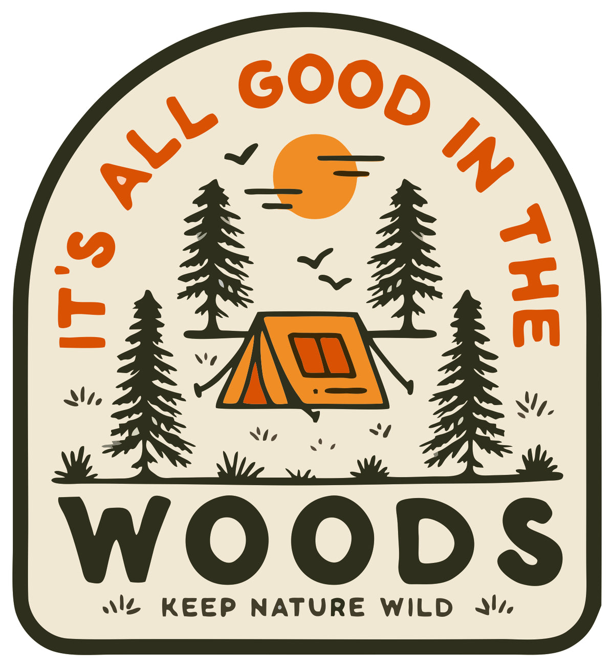 It'S All Good In Wood Sticker