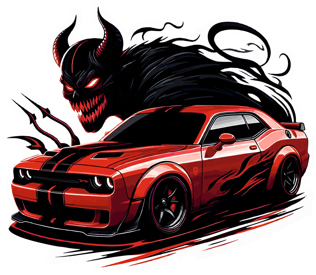 Dodge Demon Red Sticker