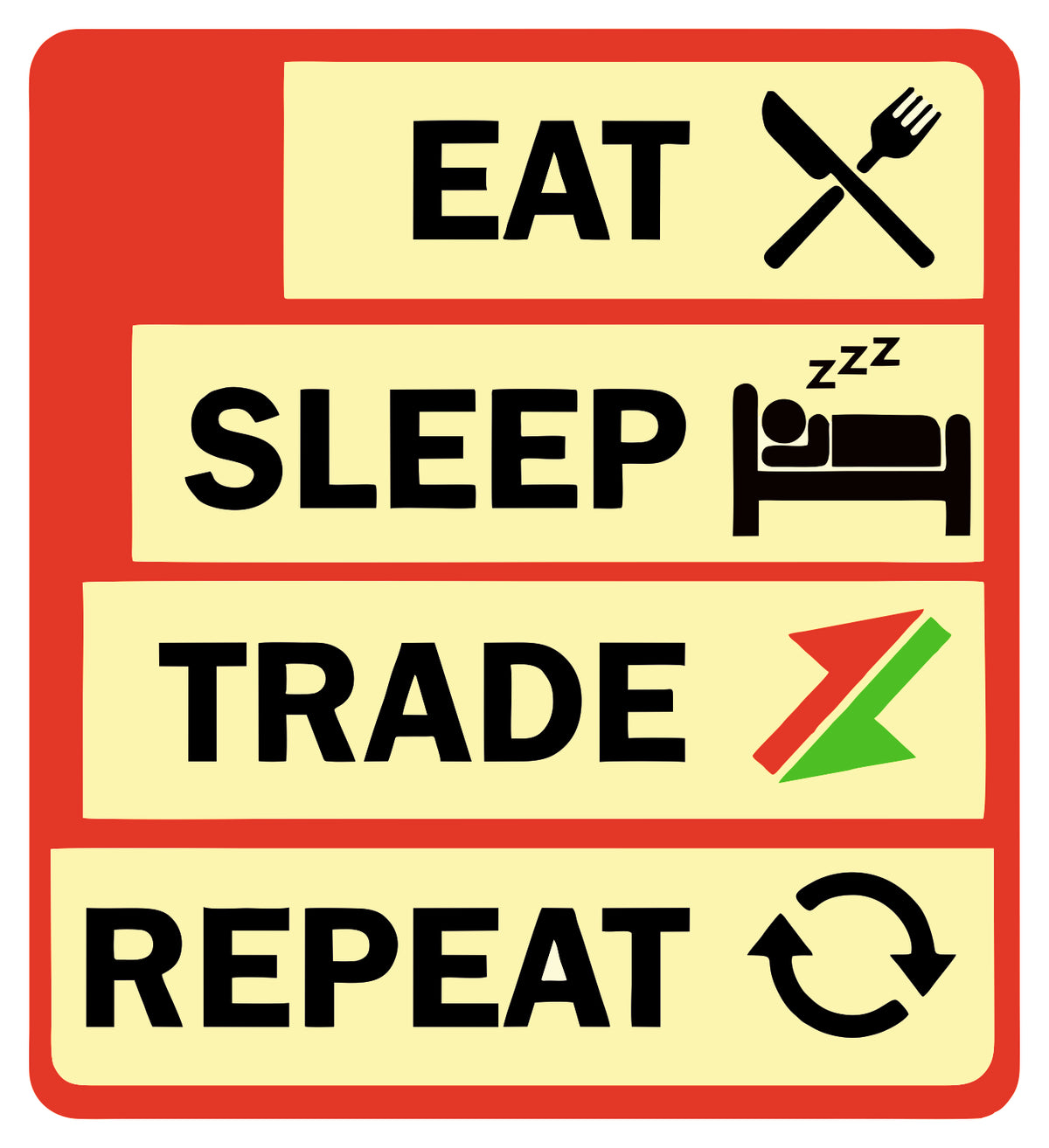 Eat Sleep Trade Repeat Sticker