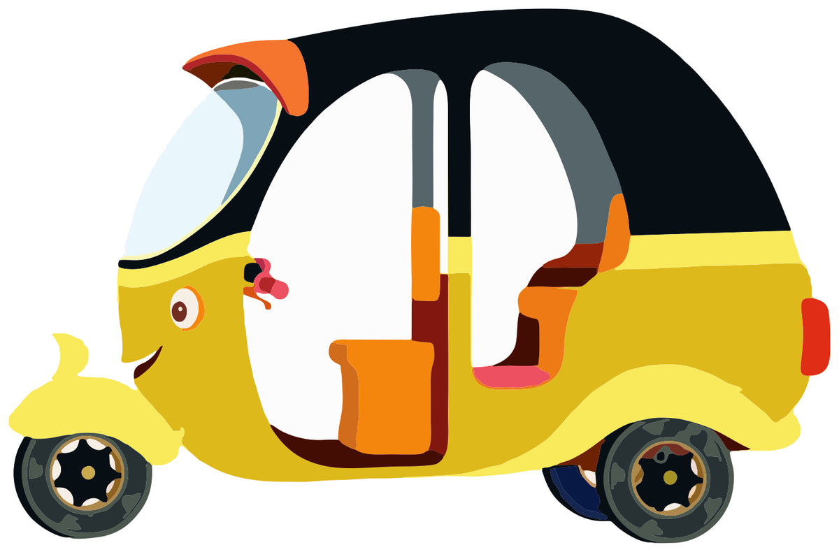 Cute Autorickshaw Sticker