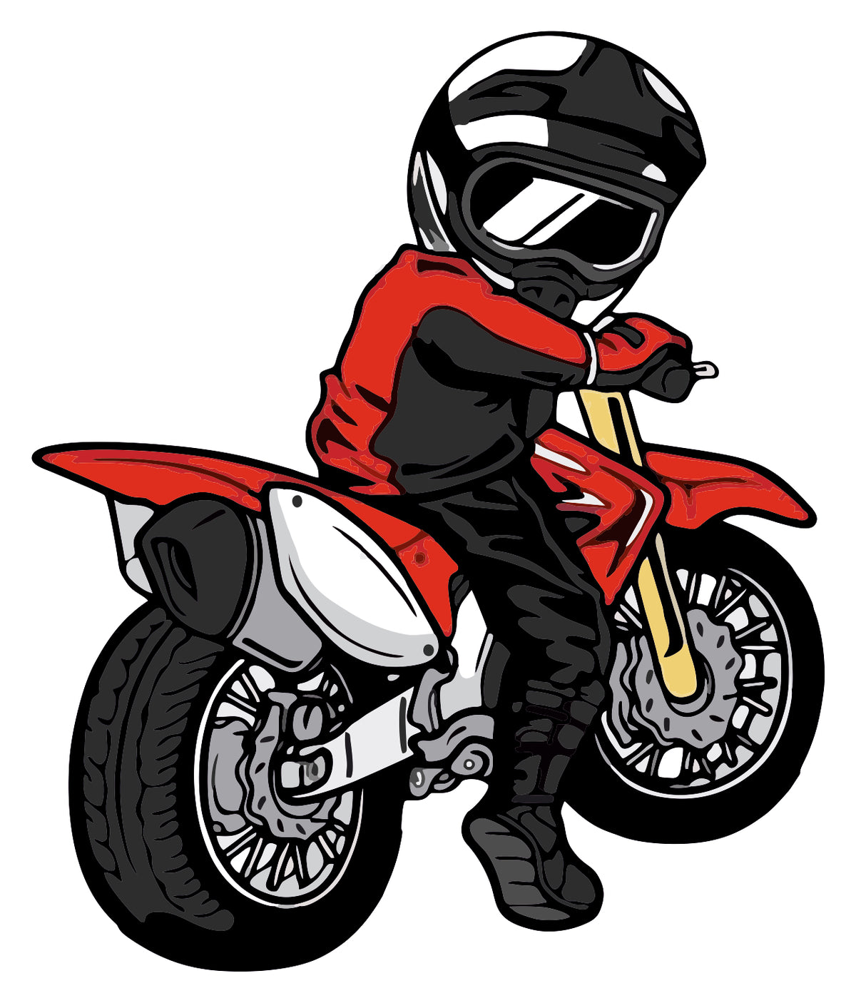 Red Bike Chibi Sticker