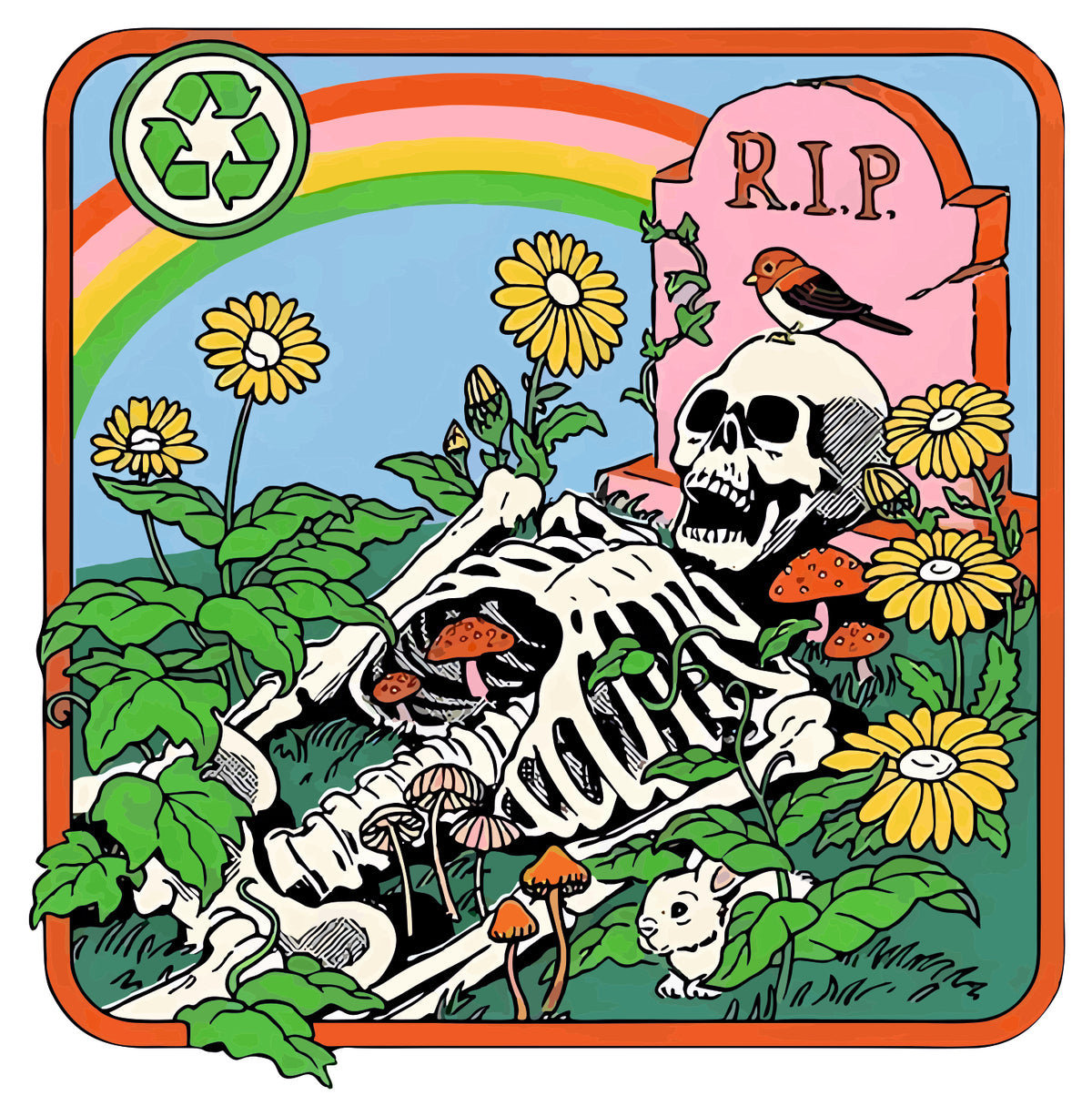 Recycling Rip Sticker