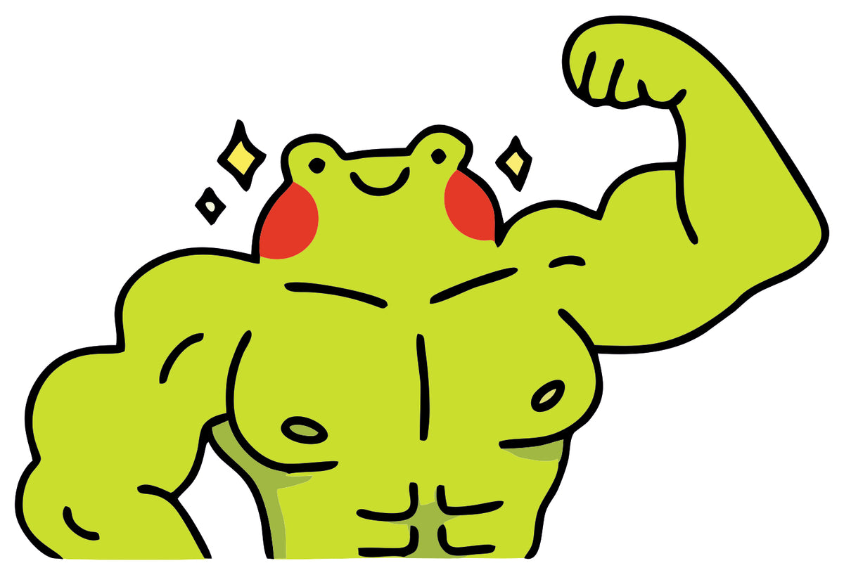 Muscle Frog Sticker