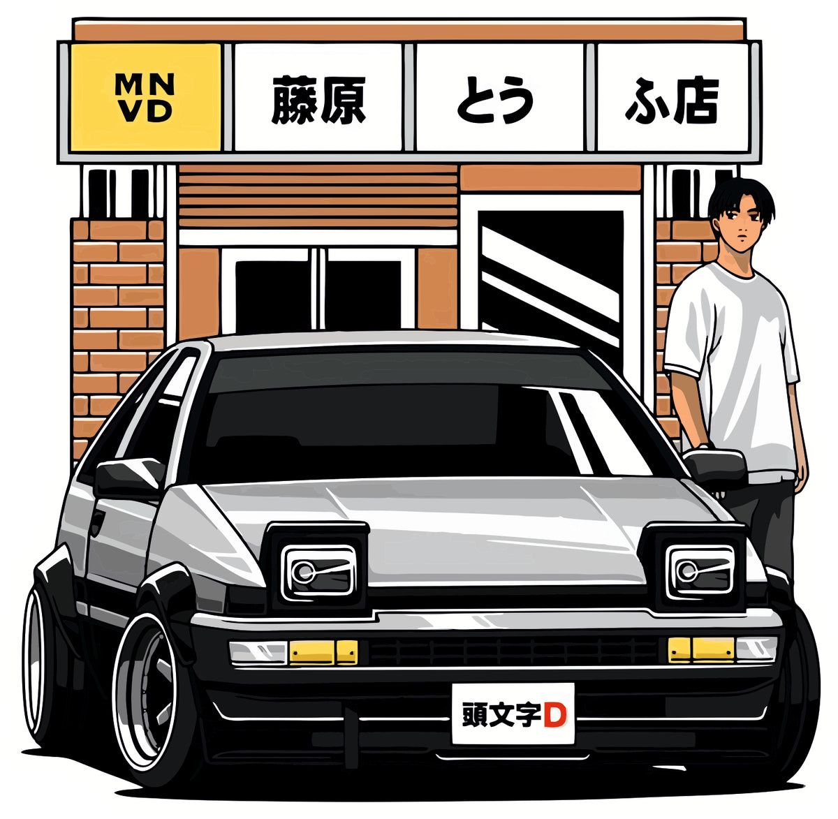 Initial D Sticker