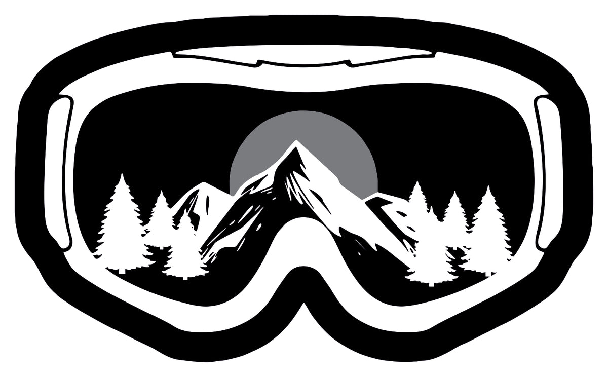 Skiing Glasses Sticker