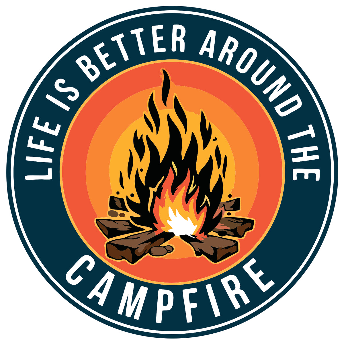 Life Is Better Around The Campfire Sticker
