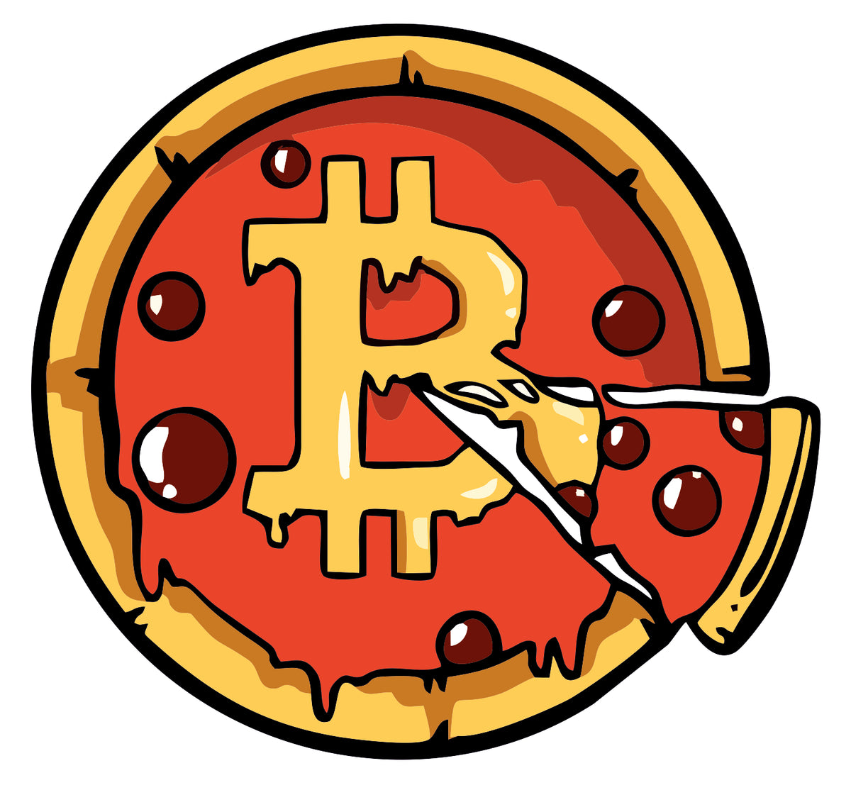 Bitcoin Pizza Sticker