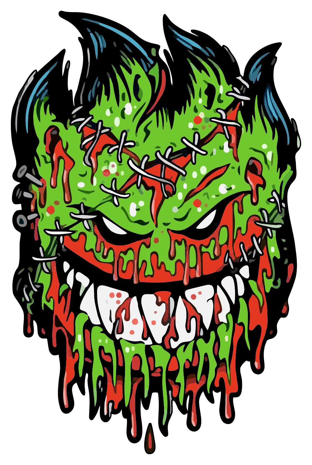 Scarred Monster Sticker
