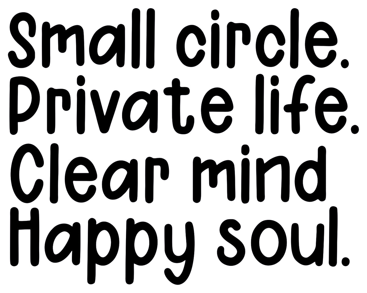 SMALL CIRCLE PRIVATE LIFE STICKER