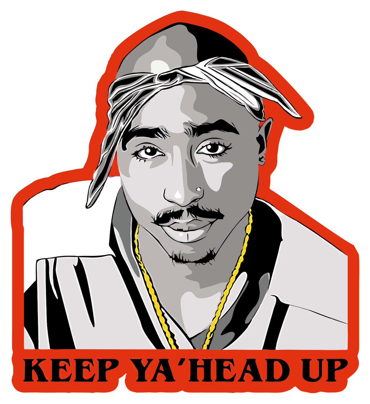Keep Ya'Head Up Sticker