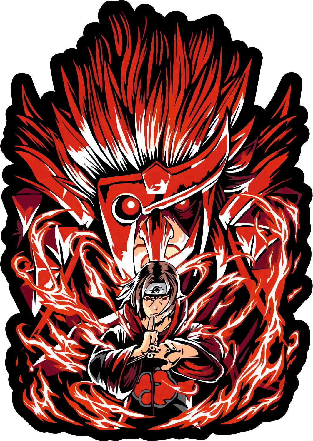 Clan Killer Ninja Anime Sticker