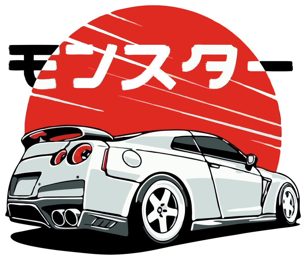 Monster Car Sticker