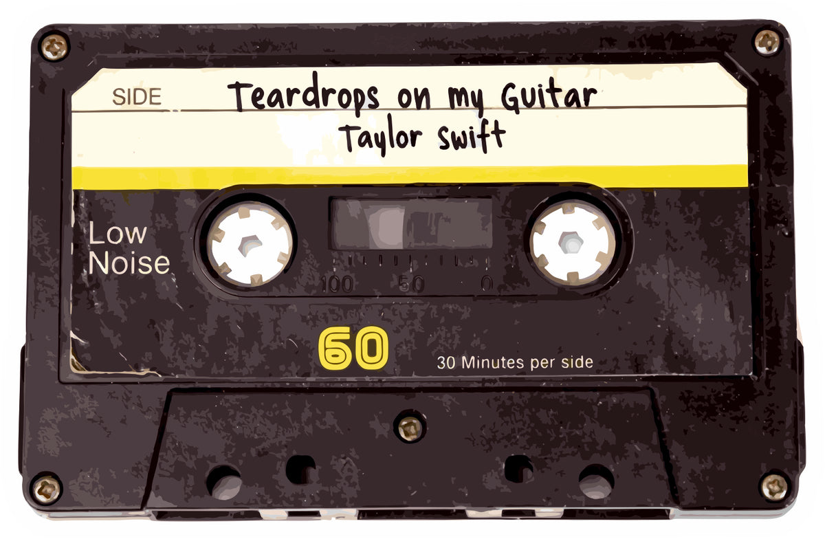 Teardrops On My Guitar Sticker