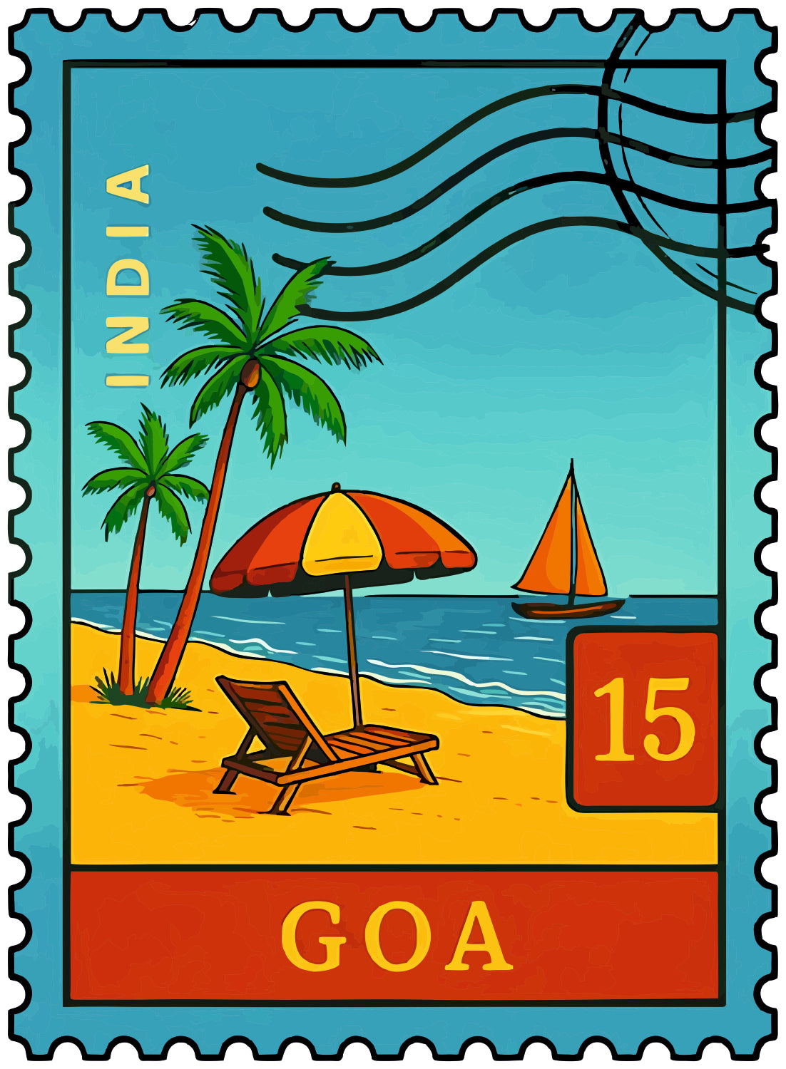 Goa Stamp Sticker