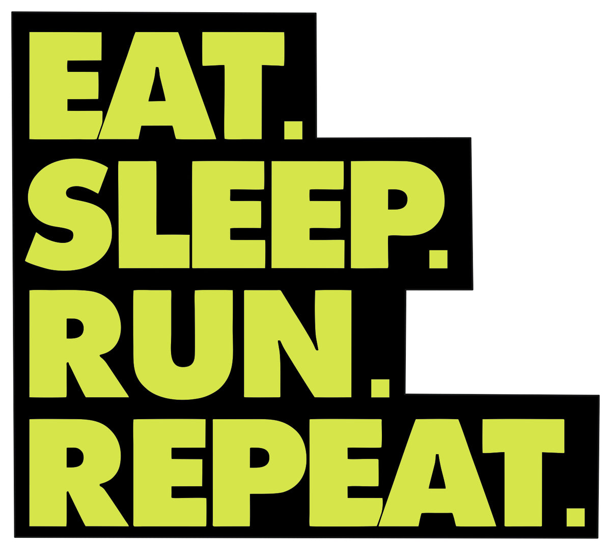 Eat Sleep Run Repeater Sticker