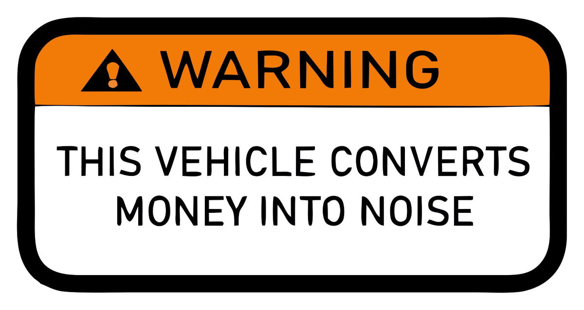 vehical warning sticker
