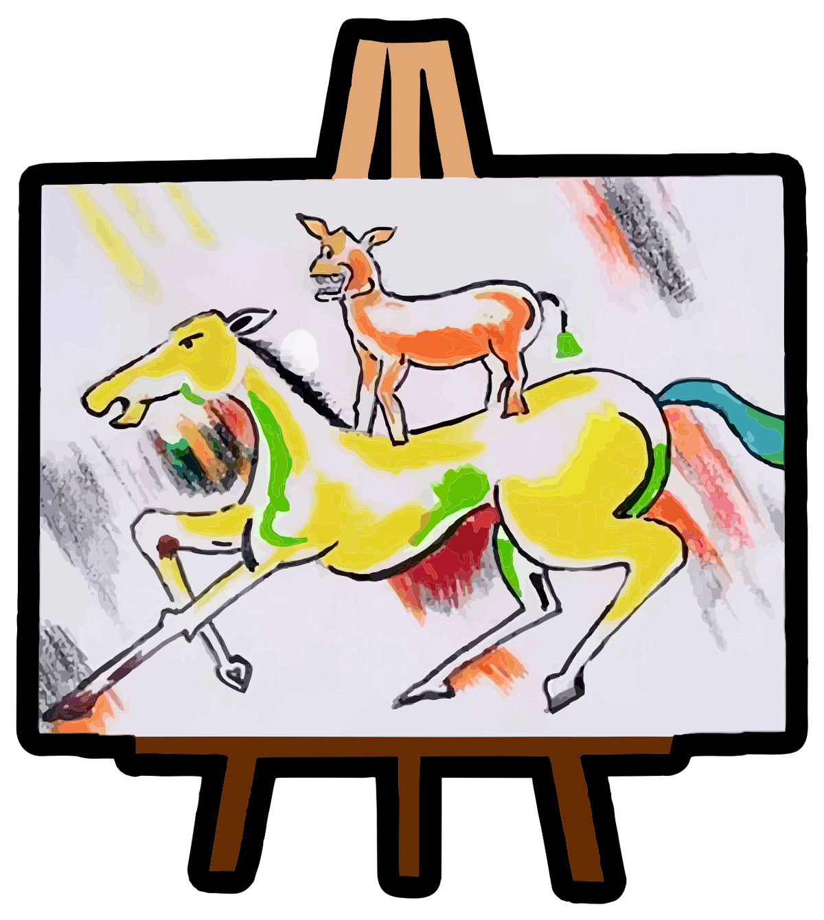 Majnu Bhai Painting Sticker