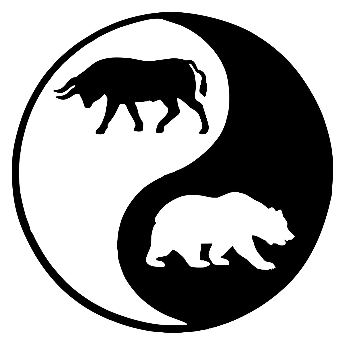 Bull And Bear Sticker