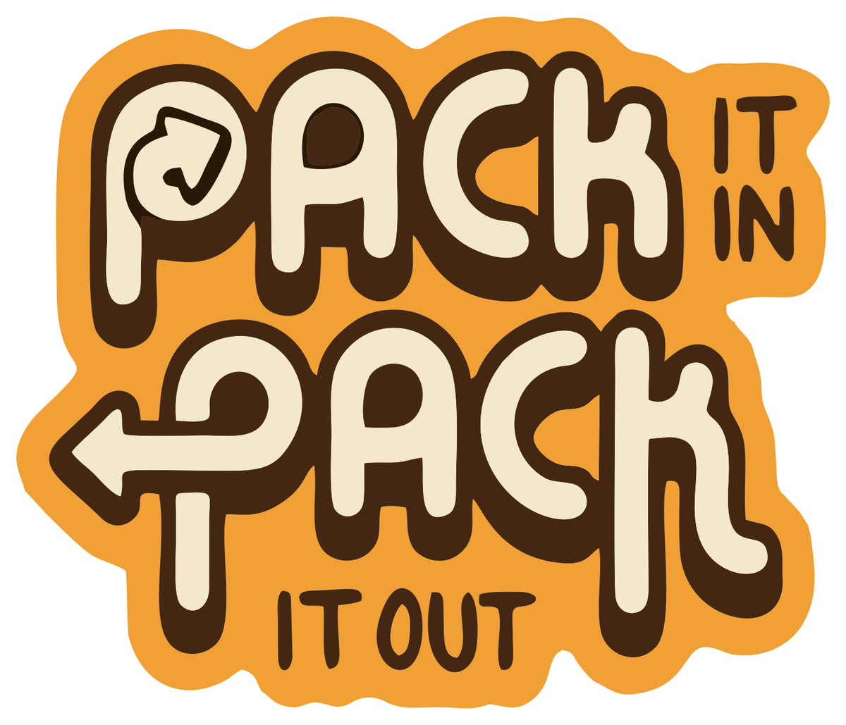 Pack It In   Pack It  Out Sticker