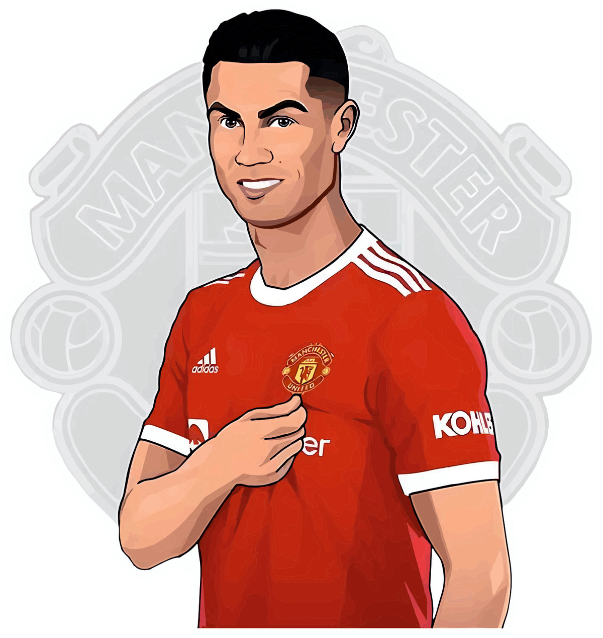 RONALDO MANCHESTER UNITED STICKER