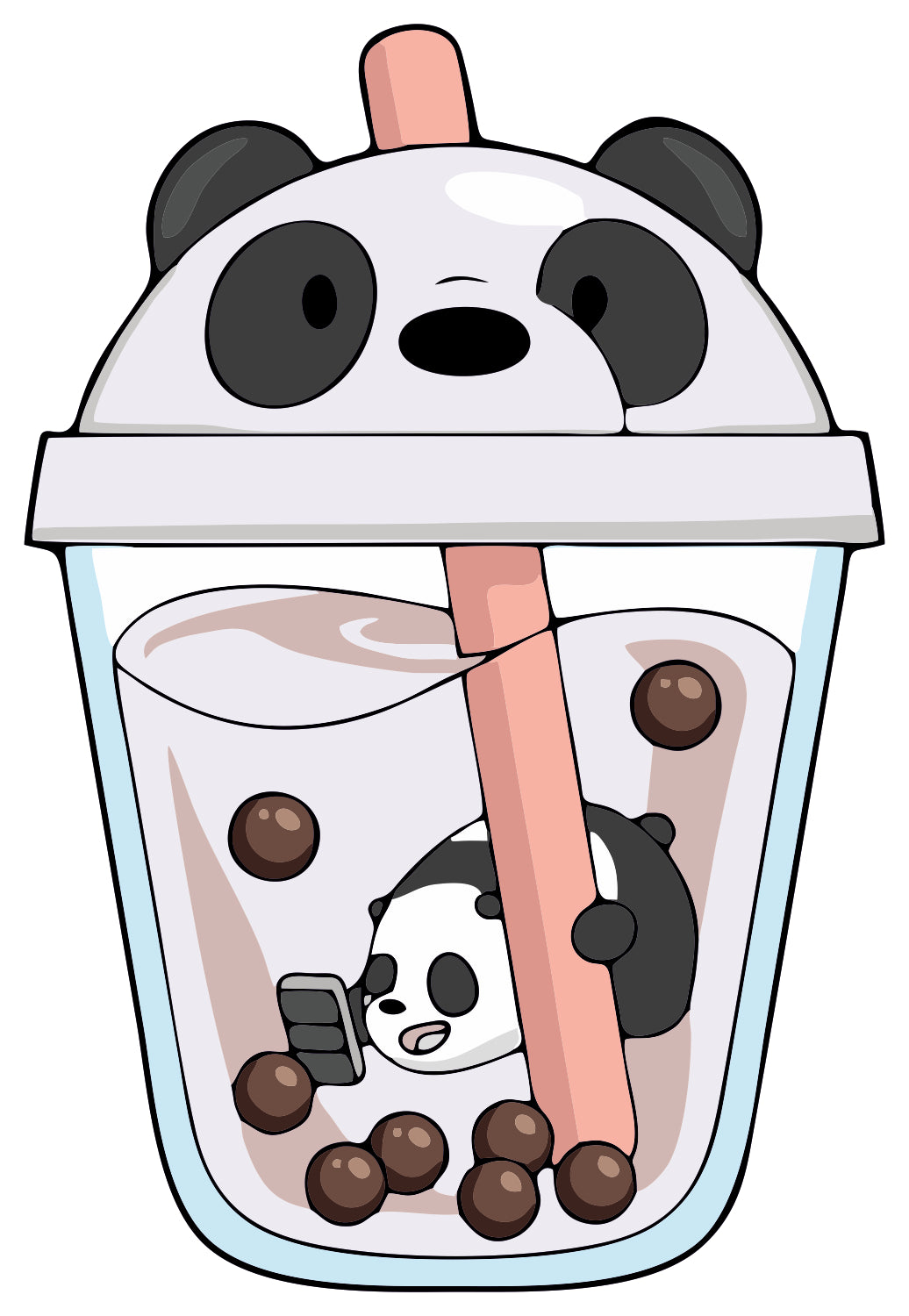 Panda Sipper Sticker