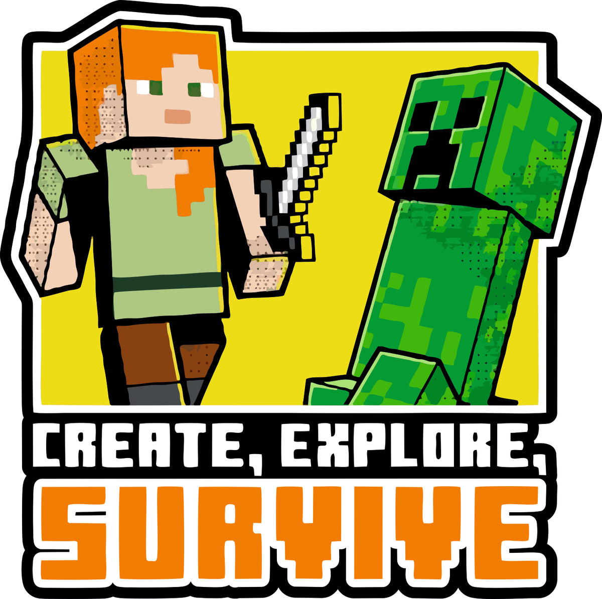 Create Explore Survive Sticker