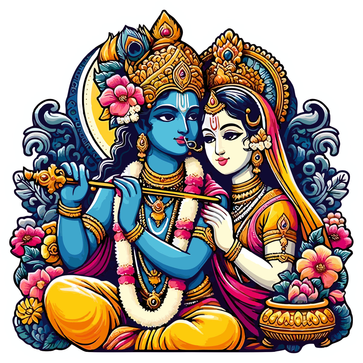 Radha Krishna Sticker