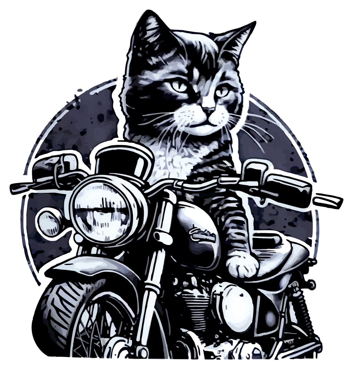 Cat Rider Sticker