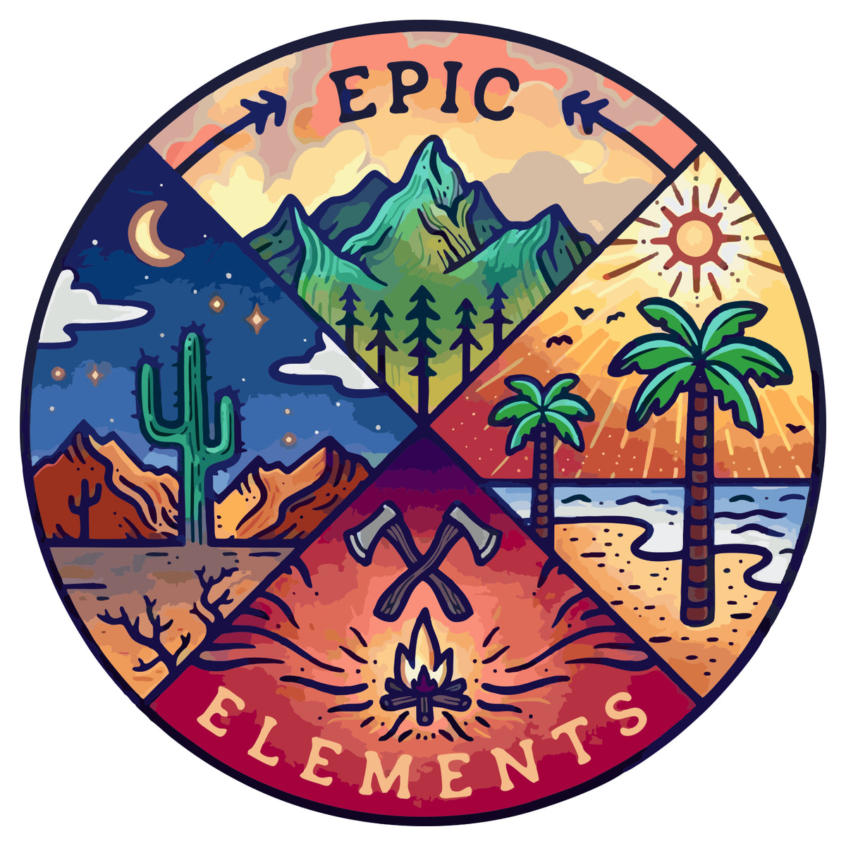 Epic Element Sticker